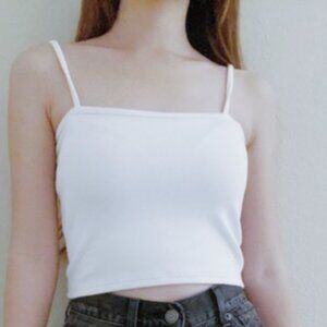 Brandy Mellville faye white tank top long version eyelet